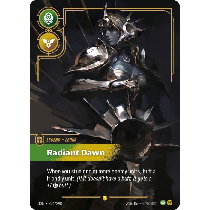 306/298 - Leona - Radiant Dawn - Showcase ⬢ - Riftbound Origins (OGN)
