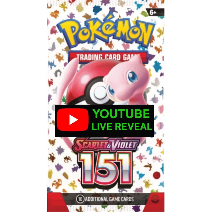 151 Booster Pack (English) with Youtube Live Reveal - SV 151 (MEW)