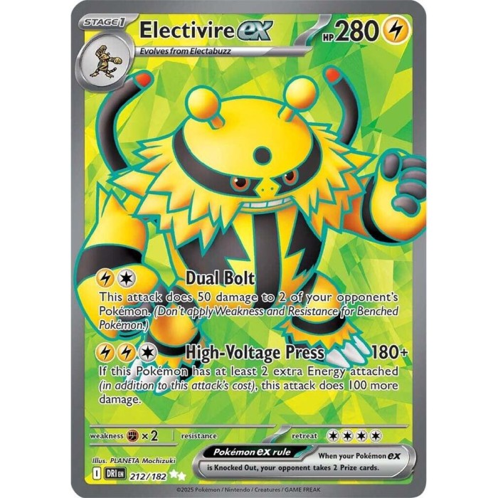 212/182 - Electivire ex - Ultra Rare ✩✩ - SV Destined Rivals (DRI)
