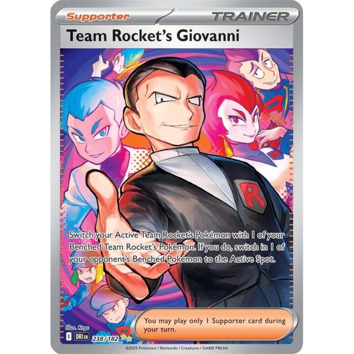 238/182 - Team Rocket's Giovanni - Special Illustration Rare ⭐⭐ - SV: Scarlet & Violet Destined Rivals (DRI)
