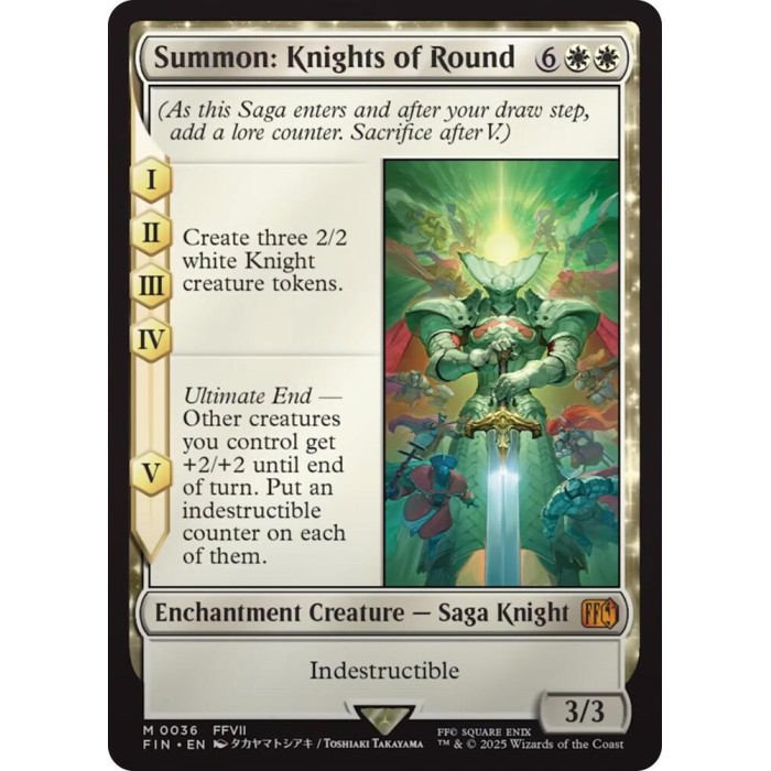 M 0036 - Summon: Knights of Round - MTG Final Fantasy (FIN)