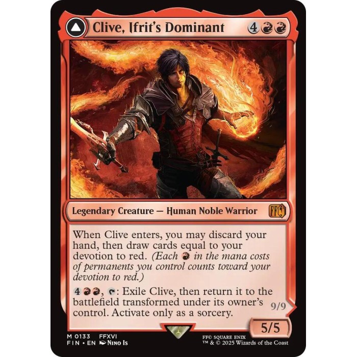 M 0133 - Clive, Ifrit's Dominant - MTG Final Fantasy (FIN)