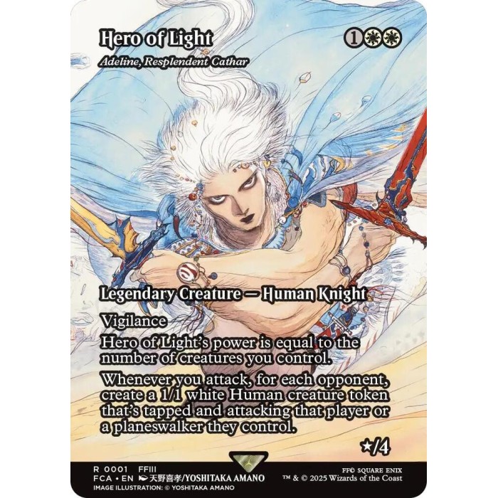 R 0001  - Hero of Light - Adeline, Resplendent Cathar (Showcase) Through the Ages (FCA) - MTG Final Fantasy (FIN) 