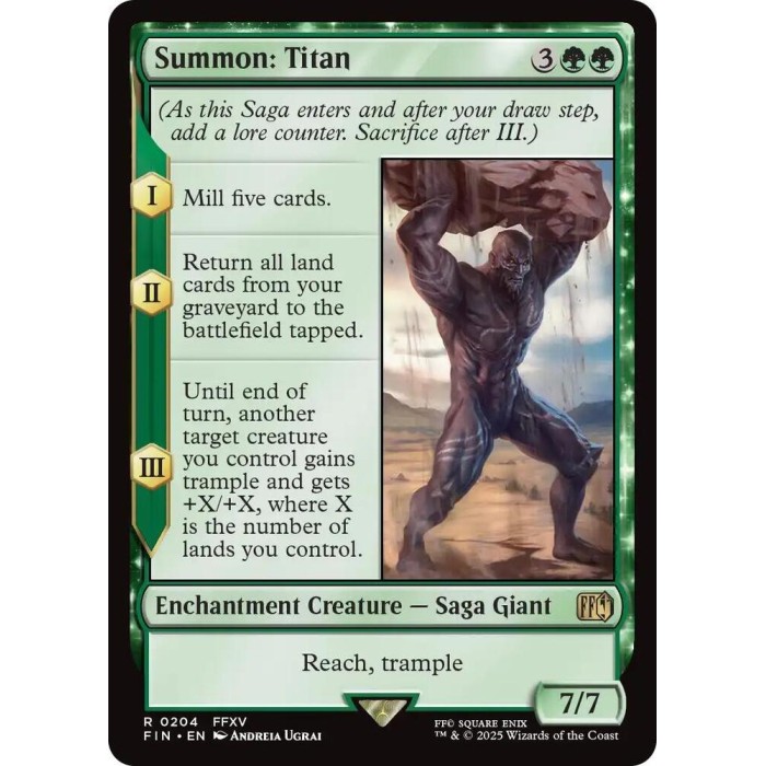 R 0204 - Summon: Titan - MTG Final Fantasy (FIN)