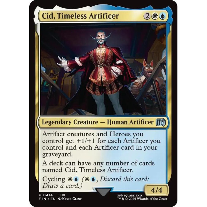 U 0414 - Cid, Timeless Artificer (0414) - MTG Final Fantasy (FIN)