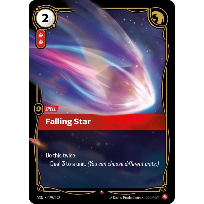 029/298 - Falling Star - Rare ✦ - Riftbound: Origins (OGN) 029/298 - Falling Star - Rare ✦ - Riftbound: Origins (OGN)