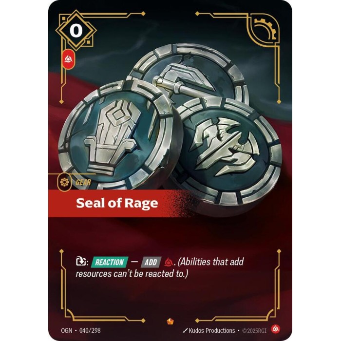 040/298 - Seal of Rage - Epic ⬟ - Riftbound: Origins (OGN) 040/298 - Seal of Rage - Epic ⬟ - Riftbound: Origins (OGN)