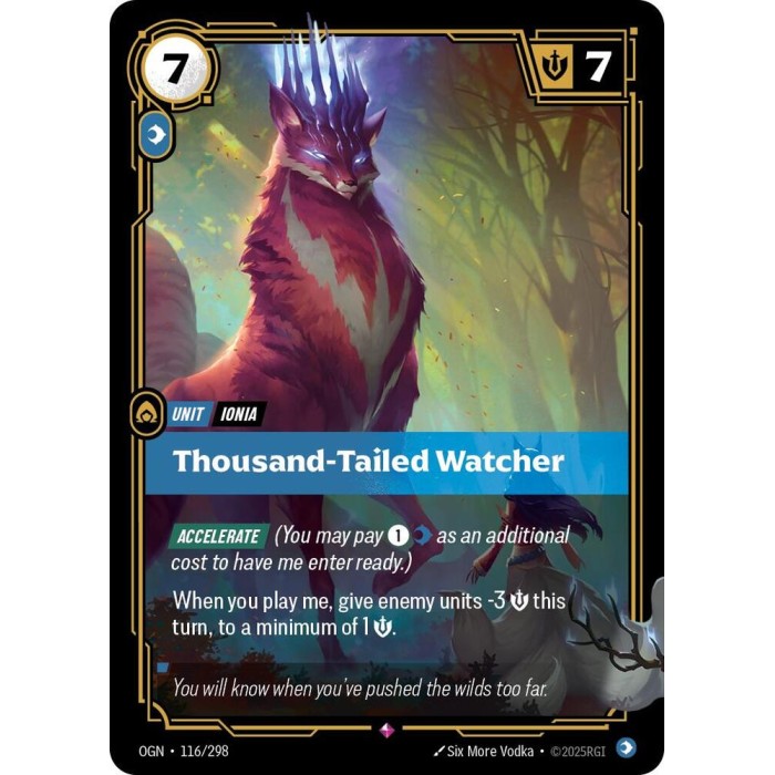 116/298 - Thousand-Tailed Watcher - Rare ✦ - Riftbound: Origins (OGN) 116/298 - Thousand-Tailed Watcher - Rare ✦ - Riftbound: Origins (OGN)