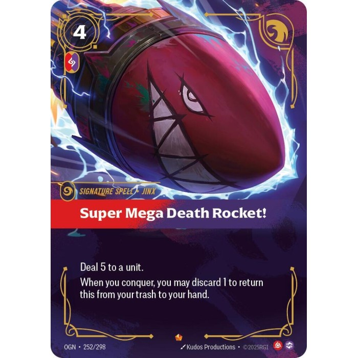 252/298 - Super Mega Death Rocket! - Epic ⬟ - Riftbound: Origins (OGN) 252/298 - Super Mega Death Rocket! - Epic ⬟ - Riftbound: Origins (OGN)