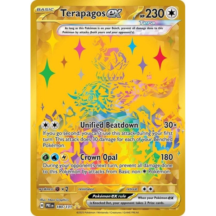180/131 - Terapagos ex - Hyper Rare ⭐⭐⭐ - SV: Prismatic Evolutions (PRE)