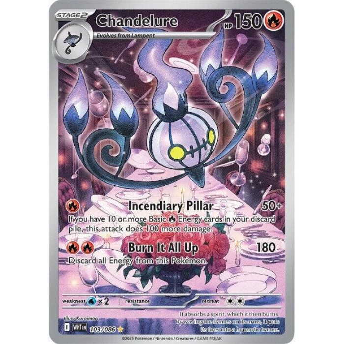 103/086 - Chandelure - Illustration Rare ⭐ - SV: White Flare (WHT)